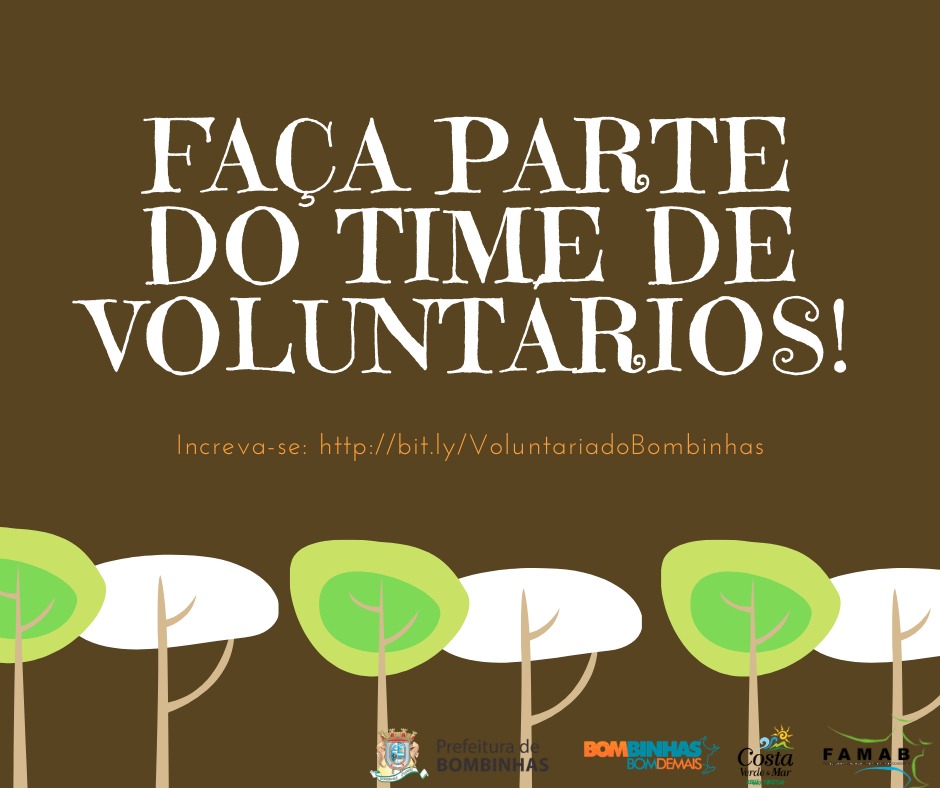 INSCREVA-SE NO CADASTRO DE VOLUNTÁRIO – BOMBINHAS/SC