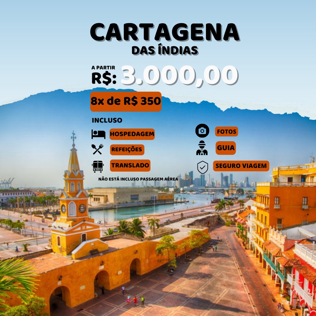 Passeio Internacional Cartagena das Índias