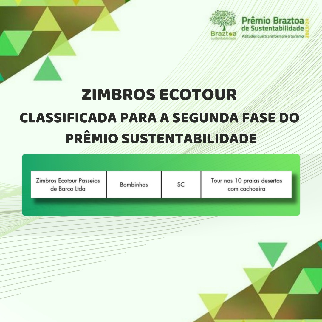 Semifinalistas do Prêmio BRAZTOA de Sustentabilidade