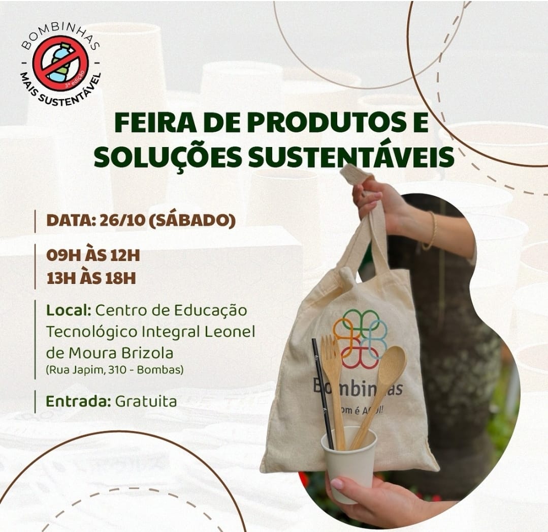 Hoje é dia de Bombinhas + Sustentável: Prepare-se para descobrir um mundo de soluções sustentáveis! 🌱💚