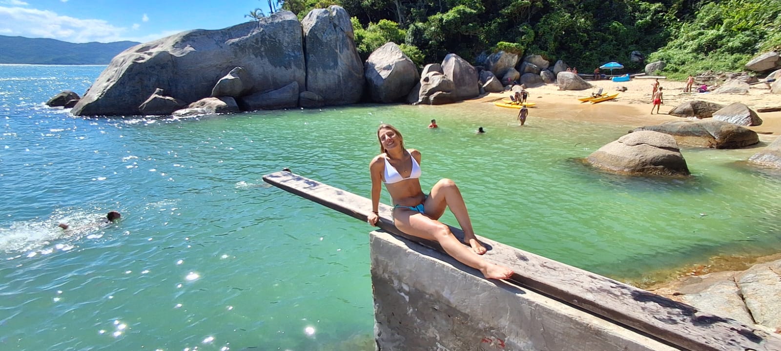 Uma pausa relaxante na Praia do Cação.